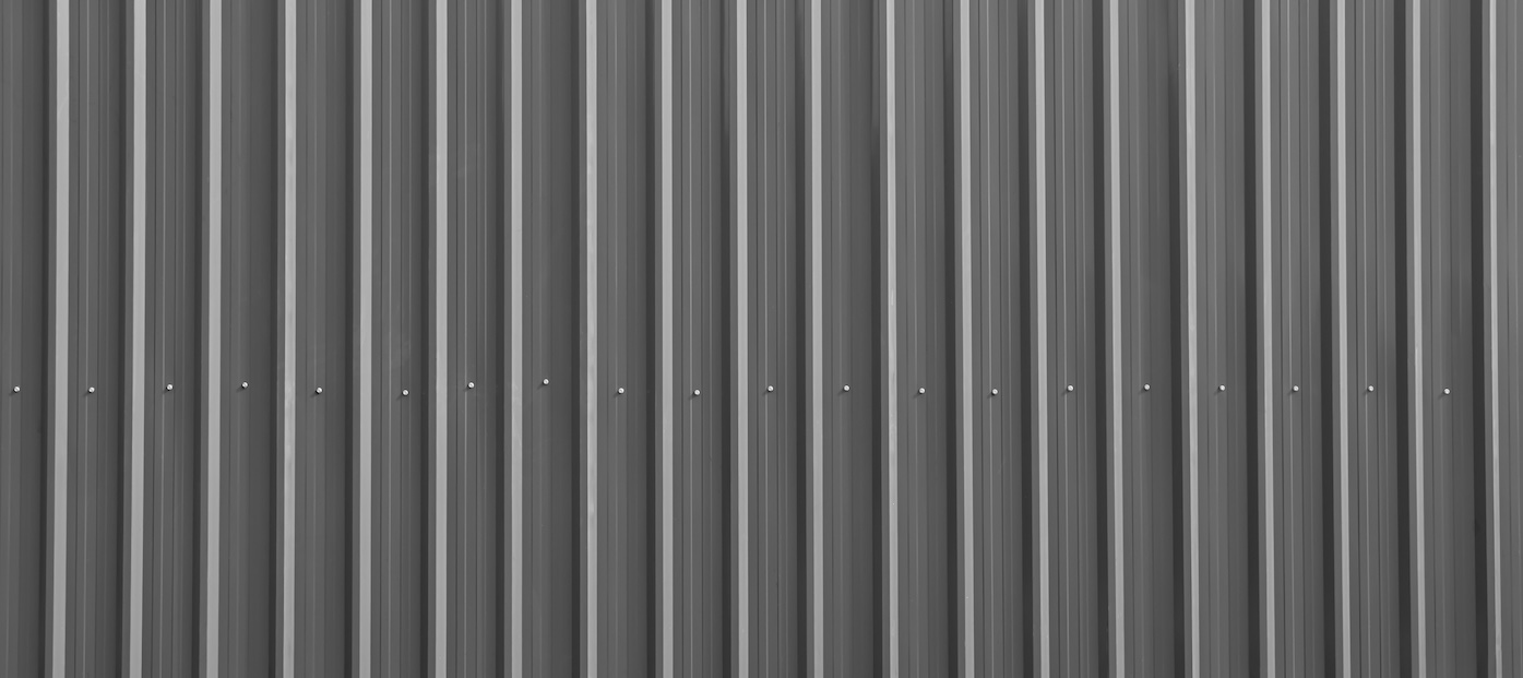 Metal roof grey corrugated iron sheet aluminium steel background wall panel tile construction siding building line pattern texture seamless architecture plate frame for presentation product.